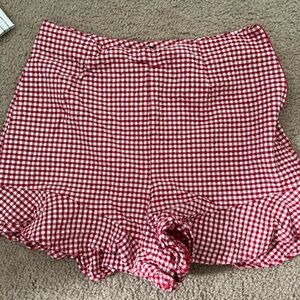 Zara Red/White Checkered Short